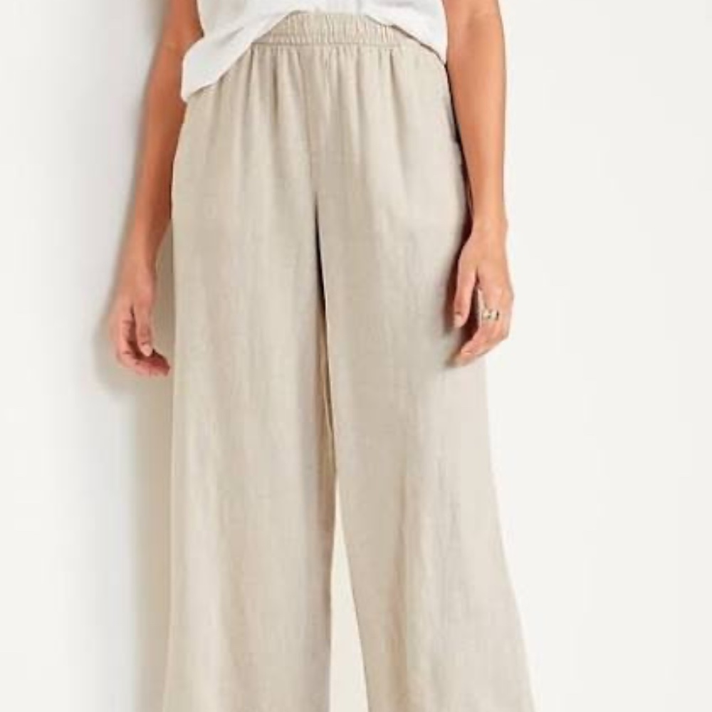 Old Navy Wide leg crop linen pants